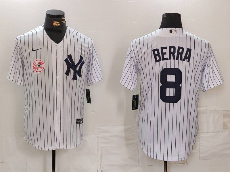 Men New York Yankees #8 Barra White Game 2024 Nike MLB Jersey style 8192